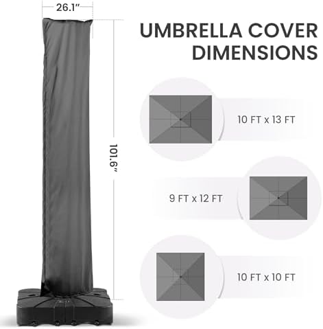 Deconk Patio Cantilever Umbrella Cover Outdoor Offset umbrellas Covers - Image 2
