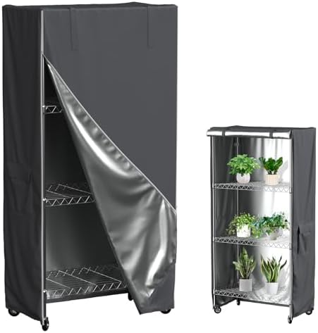 Wire Shelving Cover 36" x 18" x 54", 600D Storage Rack Cover by MOLLYAIR