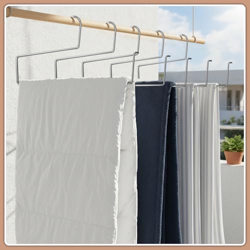 Cinnvoice 10 Pcs Blanket Hangers 21 Inch Heavy Duty Quilt Hanger - Image 5