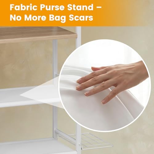 Tall Purse Organizer for Closet, No-Scratch Oxford Fabric handbag storage - Image 4