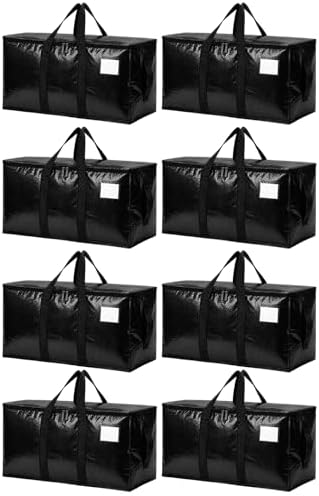 Songrey Extra Large Heavy Duty Moving Bags, 8 Pack, Black by Unknown