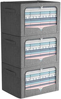 FHSQX 3 Pack Clothes Storage Bins with Metal Frame by FHSQX