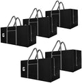 Kuber Industries Pack of 5 Durable (2 Compartments) Storage Bags For Clothes Large With Zip | Packers & Movers Under Bed Storage Organizer Box for Clothes, Blanket & Toys | Grey & Black by Kuber+Industries