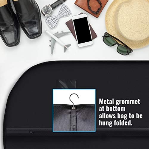 Plixio 40" Black Garment Bags Suit Bag for Travel - Image 3