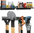 TIDYME Garage Tool Organizer Wall Mount 64", 2 Shelves & 4 Single Hooks by Tidyme