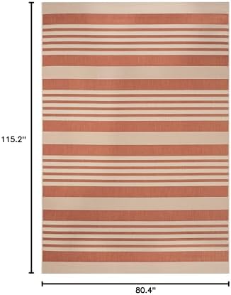 SAFAVIEH Courtyard Outdoor Area Rug 6'7"x9'6", Terracotta CY6062-241 - Image 2