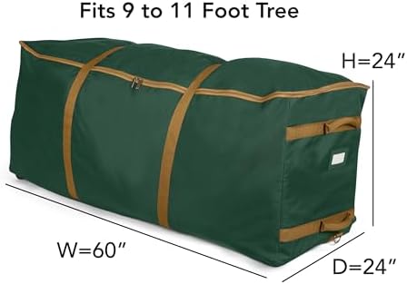 Covermates Christmas Tree Rolling Cinch Bag, 60" W x 24" D x 24" H, Green - Image 3