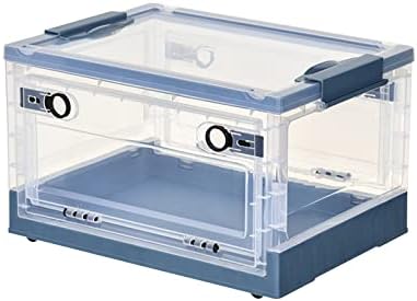 Ergocar Foldable Storage Boxes, Large Plastic Storage Boxes with Lid, Stackable Organiser, Wardrobe Storage Organiser, Grocery Storage, for Bedroom, Wardrobe, Office, Garage by Ergocar
