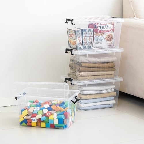 Citylife 22 Qt Plastic Storage Bins with Latching Lids 4 Packs - Image 2