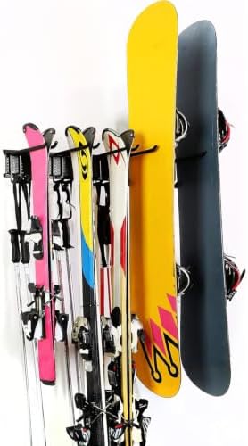 Ultrawall 24-Inch Wall Mounted Ski Rack, Holds Up to 300lbs, Powder-Coated Steel with Rubber Coating, Customizable Spacing, Easy Installation - Image 7