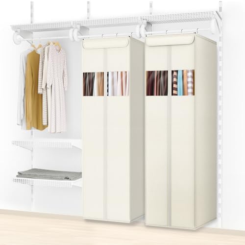Zilink Long Garment Bags for Gowns Dress Bags for Gowns 65 in, Beige, 2Pack - Image 6