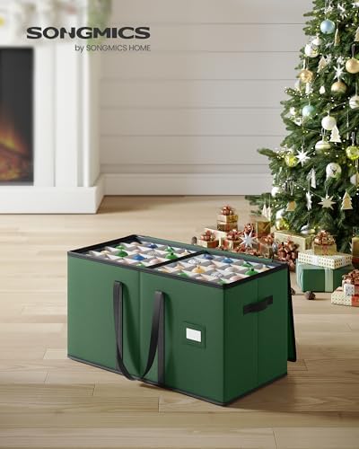 SONGMICS Christmas Ornament Storage Boxes, Set of 2, with 3-Inch 256 Slots - Image 2