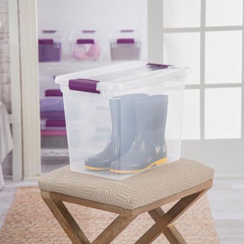 Sterilite ClearView Latch Boxes, Storage Bins with Lids, 27 Quart, 12-Pack - Image 4