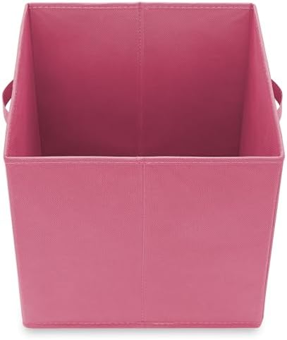 Casafield Set of 12 Collapsible Fabric Cube Storage Bins, Hot Pink - 13" Foldable Cloth Baskets for Shelves, Cubby Organizers & More - Image 4