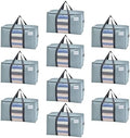 VENO 10 Pack Heavy Duty Moving Bags w/Clear Window,Extra Large Storage Bag by Veno