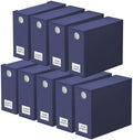 SpaceAid 9 Pack Bed Sheet Organizers and Storage, Foldable Sheet Organizer with Window for Linen Closet, Set Folder Keeper for Queen & King Size Bedding Storage (Navy Blue) by SpaceAid