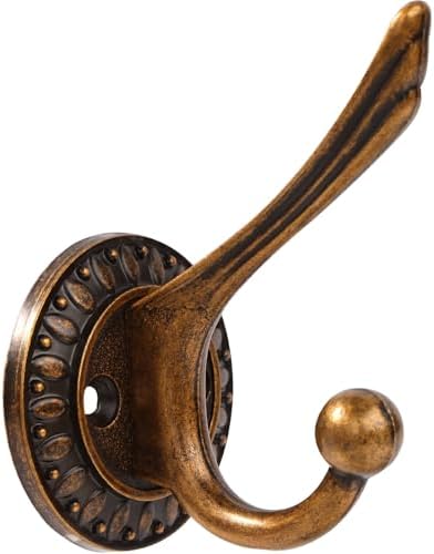 BOZWELL 6 Pack Antique Brass Towel Hook Heavy Duty Wall Hooks Hanger Coat Hook Robe Hook Bathroom Wall for Livingroom Bedroom Kitchen Closet YG02GT-6 by BOZWELLHardware
