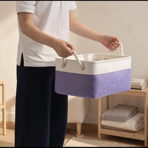13.8x9.8x6.7 Inch Fabric Small Storage Bins with Handles 6 Pack - Image 5