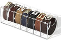 FEMELI Acrylic Belt Organizers Holders for Closet 7 Slots Belt Storage Box by FEMELI