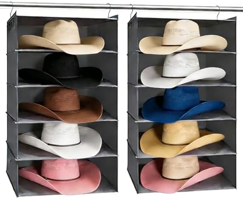 LADYBRO Wide Brim Hat Rack Big Hat Organizer Closet Large Hanging Storage by LADYBRO
