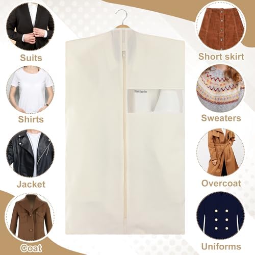Aliceset 12 Pcs 40 Inches Cotton Garment Bags for Hanging Clothes - Image 6