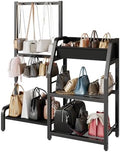 HavenlyYouth Purse Storage Organizer for Closet, 3-Tier Iron Purse Rack, Multiple Purse Hooks for Bag Organizer, Large Capacity Handbag Storage Rack for Home, Living Room, Black by HAVENLYYOUTH