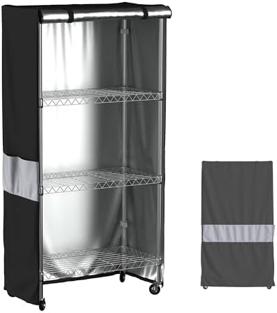 Wire Shelf Cover for 36x14x54 Rack, 600D Oxford Storage Cover with Zipper by MOLLYAIR