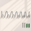 Coat Rack Wall Mount, Modern Wave Metal Wall Hooks by Unknown