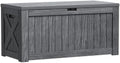 Greesum Outdoor Storage Box 120 Gallon Storage Bin with Lid for Patio Furniture, Garden Tools, Pool Supplies, Lockable, Waterproof and UV Resistant, Gray by BuynowfromGreesum