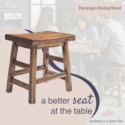 Alaterre Furniture Durango Rustic Barstool, Natural, 20 Inch - Image 2