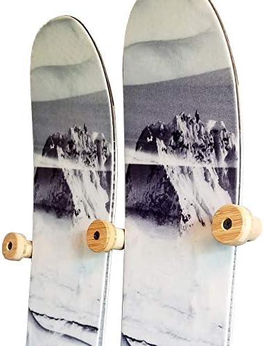 Grassracks Nubbins - Bamboo Flush Ski Wall Mount & Snowboard Wall Mount - Ski Rack & Snowboard Rack by Grassracks