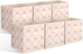 Geelin 6 Pcs Light Pink Bow Cube Storage Bins 11 Inch Storage Basket by Geelin