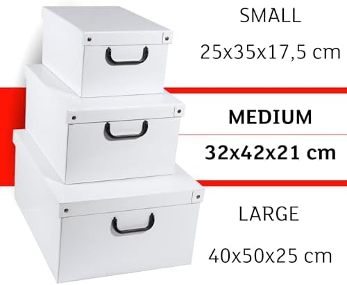 Lavatelli White – Set of 2 Cardboard Organizers with Lids for Home Linen - Image 7