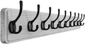 SKOLOO Rustic Wall Mounted Coat Rack, 10 Hooks, 38", Solid Wood, White by SKOLOO
