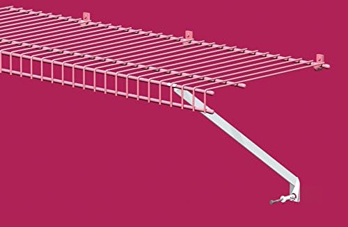 ClosetMaid Wire Shelving Support Brackets for 12 in. & 16 in. Deep Shelves, 12-Pack, with Anchors & Pins for Installation, White - Image 2