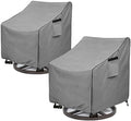 Okcool Patio Chair Covers,Heavy Duty 600D Outdoor Furniture Covers Fits up to 27.5"W x 32.5"D x 39"H inches -2 Pack,Grey by Okcool