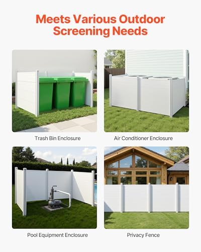 VEVOR Outdoor Privacy Screens 50" W x 50" H 4-Panel Air Conditioner Fence - Image 6
