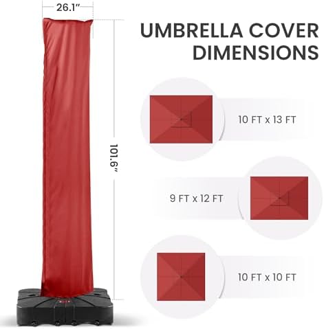 Deconk Patio Cantilever Umbrella Cover Outdoor Offset umbrellas Covers - Image 2