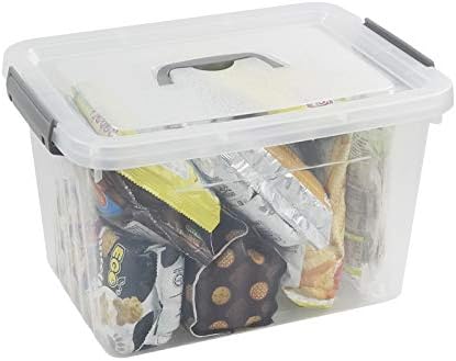 6-Pack Clear Plastic Storage Latch Box with Lids, 10 L - Image 4