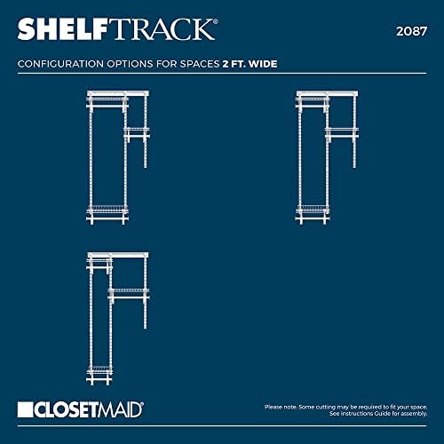 ClosetMaid ShelfTrack Wire Closet Organizer System, Adjustable from 2 to 4 Ft., With Shelves, Clothes Rods, Hardware, Durable Steel, White - Image 4