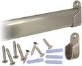 CUSTOM CUT | Oval Closet Rod | Up to 60" | Screw-on Wall Brackets | Satin Nickel by Desunia