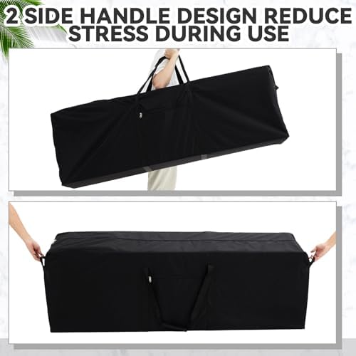 2 Pcs 60 x 17 x 20", 332 L Versatile Large Duffle Bag, Black - Image 6