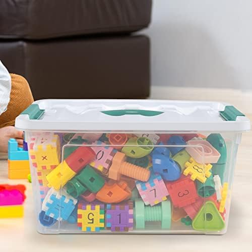 Gainhope 6 Packs 14 L Plastic Stackable Storage Box with Latching Lid - Image 4
