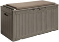 Devoko 100 Gallon Resin Waterproof Outdoor Storage Box with Cushion by DEVOKO