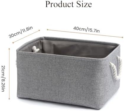 15.7x11.8x8.26 Inch Fabric Large Storage Bins with Handles 6 Pack - Image 4