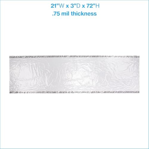 SSWBasics Large Clear Plastic Garment Bags - 21"W x 3"D x 72"H - Roll of 243 - Dry Cleaner - Image 5