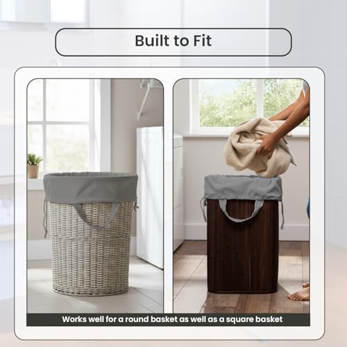 LFH Home Cotton Rich Large Laundry Bag with Handle, Heavy Duty Drawstring Closure Washable Laundry Bags, School Travel, Home, Hotel, College Dorm, Organizer Sack, Toys Clothes 28x36 (Pack 2)-Grey - Image 7