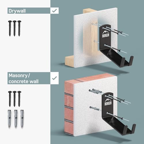 Borgen Wall Mount Pedal Hook for E-Bike & MTB - Grey - Set of 3 - Image 4