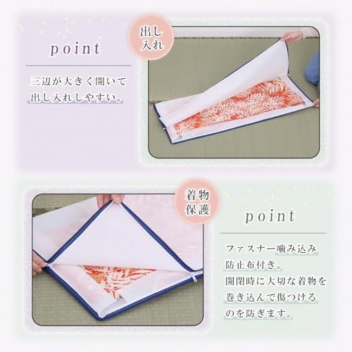 Astro 173-11 Kimono Storage Bags, White, 3-Way Opening, Set of 10, Transparent Window, Non-Woven Fabric, Zipper Type - Image 5