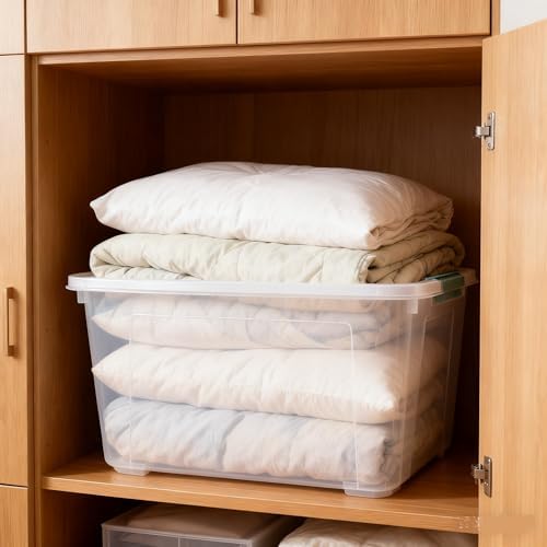 85 Qt Clear Plastic Storage Bins with Latching Lids, 4-Pack - Image 7